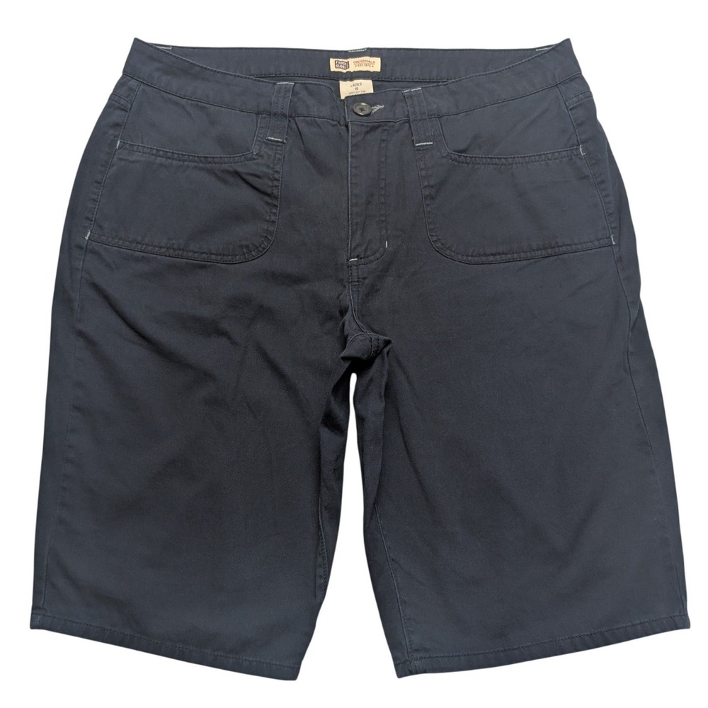 Faded Glory Bermuda Shorts Womens 16 Dark Navy Blue Cotton Twill FGL37468